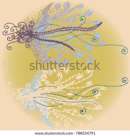 Abstract pattern with handmade doodle for new design work.