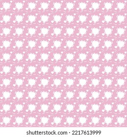 Abstract pattern heart pink tone in vector seamless for love valentine season or for print to wrap gift