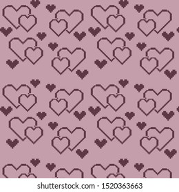  Abstract pattern with hearts, design,  vector is background or texture