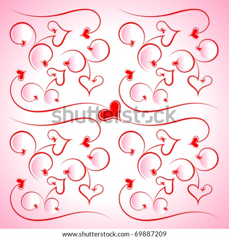 abstract pattern hearts scrolls stock vector royalty free 69887209 heart with scrolls