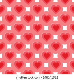 Abstract pattern with hearts vector illustration