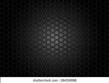 Abstract Pattern Hexagon  On Black Color Background