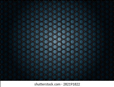 abstract pattern hexagon  on blue background