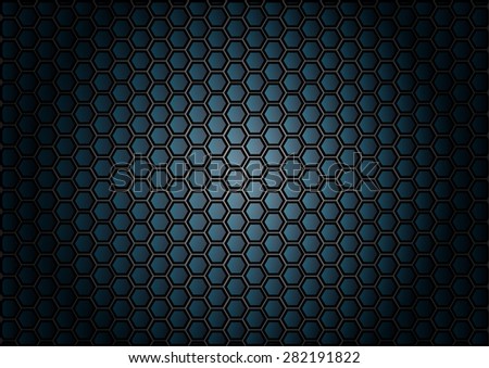 abstract pattern hexagon  on blue background