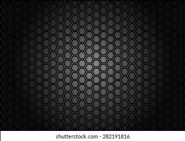 abstract pattern hexagon  on carbon color background