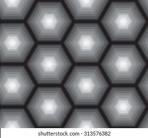 Abstract Pattern Honeycomb Shades Of Gray.