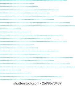 Padrão abstrato de linhas pontilhadas azuis horizontais em um fundo branco, criando um design geométrico minimalista moderno com ritmo óptico e equilíbrio.
