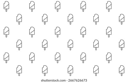 Abstract Pattern with Ice Cream Motif