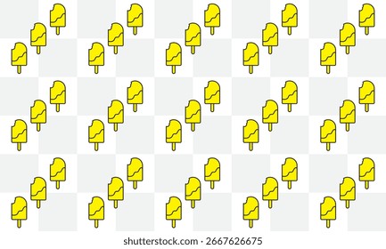 Abstract Pattern with Ice Cream Motif