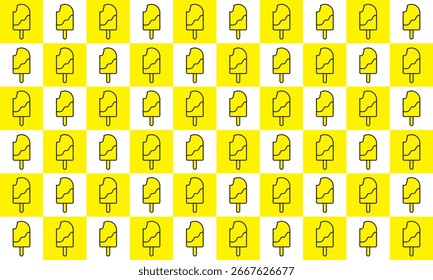 Abstract Pattern with Ice Cream Motif
