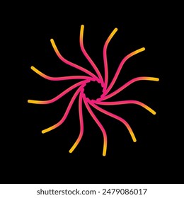 Abstract pattern icon with abstract logo