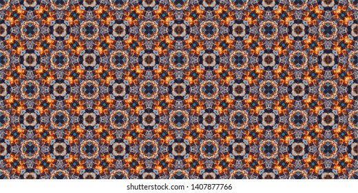 Abstract Pattern Illustration Background Texture In Geometric Ornamental Style.