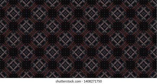 Abstract Pattern Illustration Background Texture In Geometric Ornamental Style.