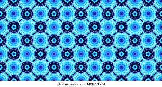Abstract Pattern Illustration Background Texture In Geometric Ornamental Style.