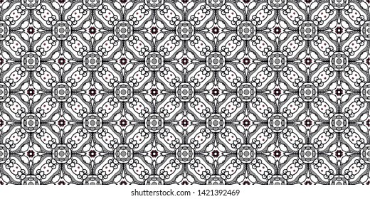 Abstract Pattern Illustration Background Texture In Geometric Ornamental Style