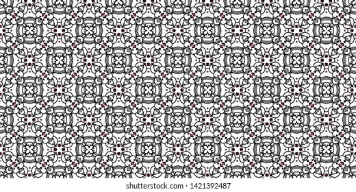 Abstract Pattern Illustration Background Texture In Geometric Ornamental Style