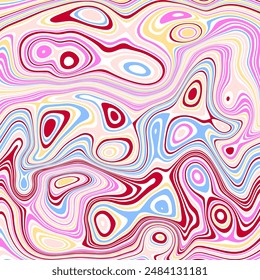 ABSTRACT PATTERN ILLUSTRATION MARBLED TEXTURE LIQUIFY PSYCHEDELIC PASTEL SOFT COLORFUL DESIGN. OPTICAL ILLUSION BACKGROUND VECTOR DESIGN