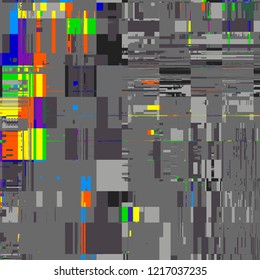 Abstract pattern with imitation of a grunge datamoshing texture. Vector image.