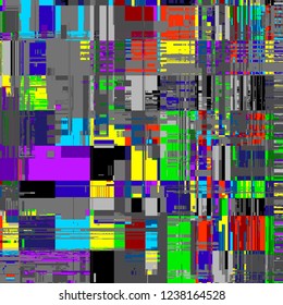 Abstract pattern with imitation of a grunge datamoshing texture. Vector image.