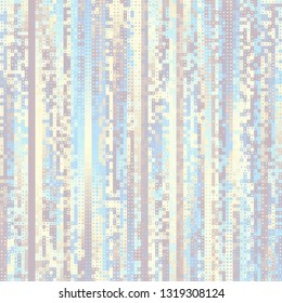 Abstract pattern with imitation of a grunge datamoshing texture. Small squares and small dots. Vector image.