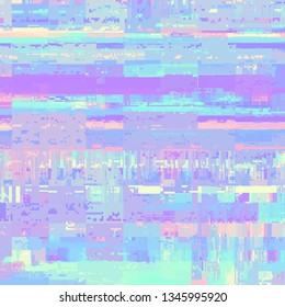 Abstract pattern with imitation of a grunge datamoshing texture. Low poly holographic pattern. Vector image.
