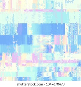 Abstract pattern with imitation of a grunge datamoshing texture. Low poly holographic pattern. Vector image.