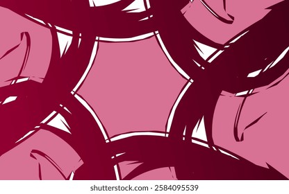 An abstract pattern with interlocking circular shapes, creating a unique and dynamic visual effect.