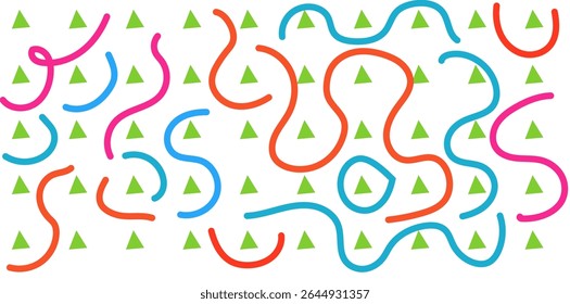 Abstract Pattern of Intertwined Lines and Triangles