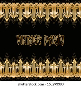abstract pattern for the invitations, cards for vintage party in art nouveau stile