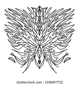 Abstract pattern. An isolated abstract drawing depicting himself, oriental pattern for the decor and background of your design. Elegant and cute illustration. Vector illustration.