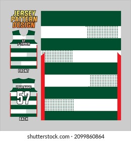 abstract pattern jersey design vector. front and back template display. colorful uniforms for football, basketball, cycling, baseball, volleyball, racing, etc