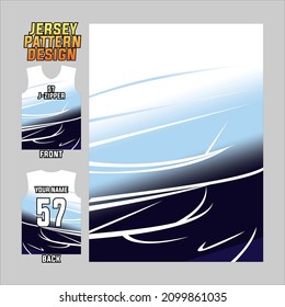 Abstract Pattern Jersey Design Vector. Front And Back Template Display. Colorful Uniforms For Football, Basketball, Cycling, Baseball, Volleyball, Racing, Etc