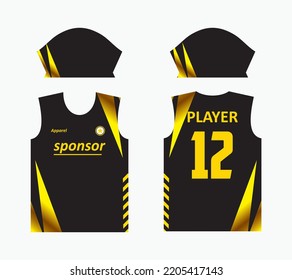 : abstract pattern jersey printing design for sublimation jersey. jersey templates for sports teams football, basketball, cycling, volleyball, etc. black and gold color theme