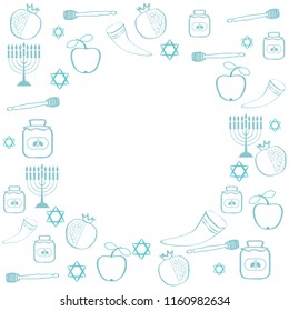 Abstract pattern Jewish icon cet on an isolated background