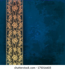 Abstraktes Muster aus Spitze auf farbigem Hintergrund.Vorlagenrahmendesign für Karte. Spitzen-Doily.