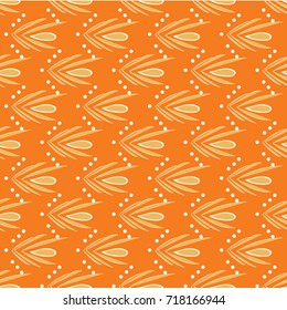 Abstract pattern with leaves on green background, for Wallpaper, textile, wrapping paper, napkins, decor