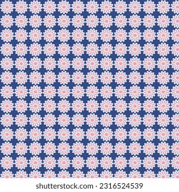 abstract pattern, light flowers on a blue background