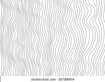 Abstract pattern line art background, optical illusion. Amazing hand drawn doodle art. Vector illustration. Hand drawn artwork. Poster, banner, web mobile interface template. Black and white