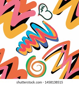 Abstract pattern in line art style. Seamless geometric abstract pattern. Grunge texture. Vector seamless background. Simple vector illustration. Trendy art background for any purposes