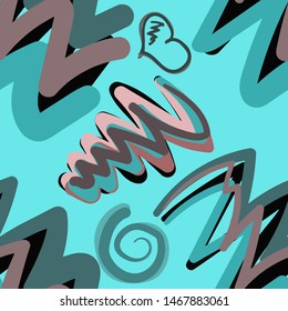 Abstract pattern in line art style. Seamless geometric abstract pattern. Grunge texture. Vector seamless background. Simple vector illustration. Trendy art background for any purposes