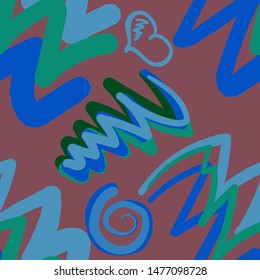 Abstract pattern in line art style. Seamless geometric abstract pattern. Grunge texture. Vector seamless background. Simple vector illustration. Trendy art background for any purposes