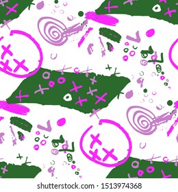 Abstract pattern in line art style. Seamless geometric abstract pattern. Grunge texture. Vector seamless background. Simple vector illustration. Trendy art background for any purposes