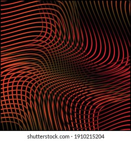 Abstract pattern of line and curve interlacing to make net pattern.