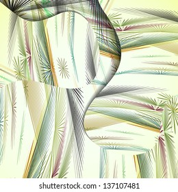 Abstract pattern of lines, colorful digital illustration.