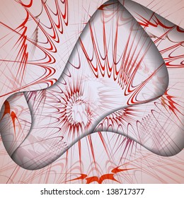 Abstract pattern of lines, colorful digital illustration.