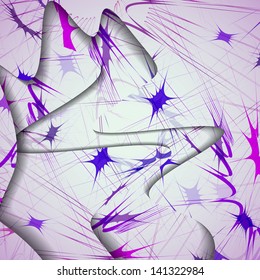 Abstract pattern of lines, colorful digital illustration.