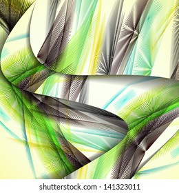 Abstract pattern of lines, colorful digital illustration.