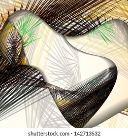 Abstract pattern of lines, colorful digital illustration.