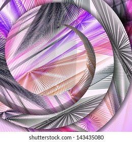 Abstract pattern of lines, colorful digital illustration.