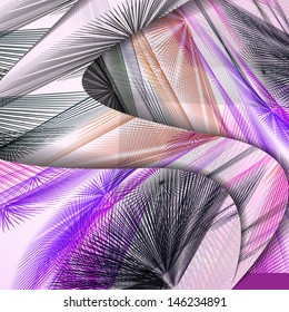 Abstract pattern of lines, colorful digital illustration.